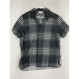 JCRT Black Plaid Twill Short Sleeve Shirt Mens JC#RT Sz M